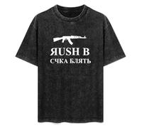 Game CS Go Counter Strike Rush B Cyka Blyat Mens T-Shirt Black Graphic Unisex Tee Shirt L