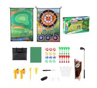 Game darts game - Grand tapis de table de fléchettes double face | Stick Chip Training Game, kit cible de chipping, activité familiale amusante pour le cortil