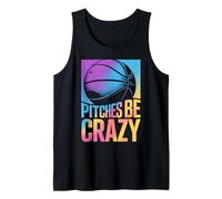 Game Day Baseball Fan Femmes Fille Pitches Be Crazy Débardeur