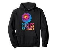 Game Day Baseball Fan Femmes Fille Pitches Be Crazy Sweat à Capuche