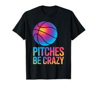 Game Day Baseball Fan Femmes Fille Pitches Be Crazy T-Shirt