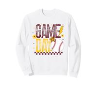 Game Day Baseball Mom Girl Player Retro Bordeaux & Gold Sweatshirt