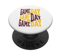 Game Day Sports Football Marron Jaune Gold School Spirit PopSockets PopGrip Adhésif