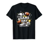 Game Day Tis The Season for Football Helmets Crampons Pom Fun T-Shirt