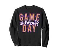 Game Day Wildcats Violet Jaune Wildcat Pride School Spirit Sweatshirt