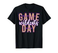Game Day Wildcats Violet Jaune Wildcat Pride School Spirit T-Shirt
