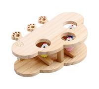 Game de Taupe en Bois - Tableau de gratter de Chat avec Fonction | Jouet de Chasse de Chat ludique, boîte à Plate-Forme à gratter Durable pour Utilisation de l'arrière-Cour du Patio intérieur