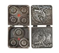Game Dice - Metal Dice Set - Tabletop Pocket Spinner Dices Set - Polyheddral Rotation Games Dices - Cadeaux avec Dragon Logo Gift Box