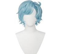Game Genshin Impact Cosplay II Dotorre Cosplay Perruque Genshin Impact II Docteur Femme Homme Bleu Court Synthétique Cosplay Cheveux