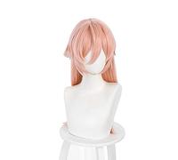 Game Genshin Impact Yan Fei Cosplay Perruque Yanfei Gradient Rose Rose White 60cm Long Long Temps Synthétique Cheveux Synthétiques Femmes Jeu de rôle