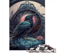 Game Gift Puzzle 1000 pièces pour Adultes Un Corbeau Rouge Fantastique pour Adultes et Enfants de 12 Ans et Plus Puzzle Jeu Pratique 1000 pièces (26 x 38 cm)