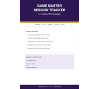 Game Master Session Tracker: 50 Session Logs with Planning and Recap Pages, 40 NPC Tracker Pages, Quest Log, Combat Encounter Planner, Location Notes, and Treasure Log for Tabletop RPG Campaigns