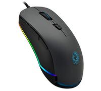 Game Max Strike RGB Souris de Gaming Filaire Optique 6D 7 Boutons, 3200 DPI réglable, Prise en Main Confortable, Design Ergonomique avec Bouton LED Noir