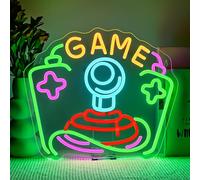 Game Neon Led,Game Joystick Lettre Lumineuse Dimmable Pour La Décor,Neon Mural Pour Console De Jeux,Néon Led Pour La Décoration De La Salle,Zone De Jeux,Repaire Masculin,Cadeau Pour Garçon