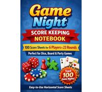 Game Night Score Keeping Notebook: 100 6x9" Blank Score Sheets for Board Games, Cards, Trivia & More | Gaming Scorebook for Epic Family Fun | Score Pads