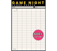 Game Night Score Sheets: Record Wins, Points, and Rounds | Blank Gaming Log Book for Board Games, Cards, Trivia, and Family Play - Simple Score for Many Family Games | Scorekeeping Blank Cards