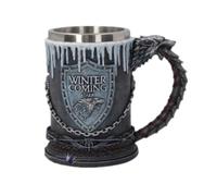 Game of Throne Norsemen Rustic Mug Gothique Pirate Mug Rétro Vintage Bar FestivalCup,3D Tasse en acier inoxydable Tasse à boire pour boisson, café, bière (G)