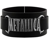 Game of Thrones Alchemy Rocks Metallica Logo Wristband - Bracelet Cuir/Métal Musique Rock (Noir)
