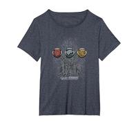Game of Thrones for The Throne Sigils T-Shirt, Femme Grandes Tailles, Bleu Chiné, 3X
