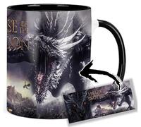 Game Of Thrones House Of The Dragon Tasse Ceramique Intérieure et Poignée Noire Mug