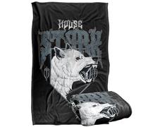 Game of Thrones House Stark Wolf Plaid Ultra Doux au Toucher Soyeux - 91 x 147 cm