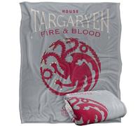 Game of Thrones House Targaryen Sigil Plaid Ultra Doux au Toucher Soyeux - 152 x 127 cm