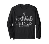 Game of Thrones I Drink and Know Things Stacked Manche Longue