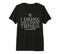 Game of Thrones I Drink and Know Things Stacked T-Shirt Haut de Gamme