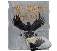 Game of Thrones Nights Watch Eagle Plaid Ultra Doux au Toucher Soyeux - 152 x 127 cm