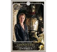 Game of Thrones - Poster - Cersei + cadre amovible, Shinsuke® Maxi aluminium argenté, vitre acrylique