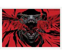 Game of Thrones - Poster - Dracarys + cadre amovible, Shinsuke® Maxi MDF blanc, vitre acrylique