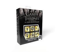 Game of Thrones Premium Dice Set | Collectible d6 Dice Featuring House Crests - Targaryen; Stark; Lannister; and More | Custom Dice with Collectible Drawstring Pouch | Officially Licensed 6-Sided Dice