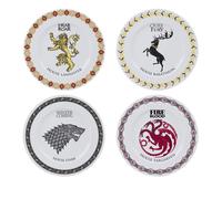 Game Of Thrones Set Of 4 Plaques Houses Set Assiettes Abystyle