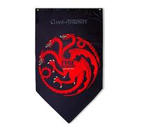 Game of Thrones Targaryen Maison Sigil Bannière d'intérieur en tissu à suspendre Décoration murale Maison des dragons 76,2 x 127 cm