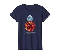 Game of Thrones Targaryen Stark Combined T-Shirt, Femme, Bleu Marine, L