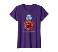 Game of Thrones Targaryen Stark Combined T-Shirt, Femme, Violet, XL
