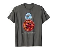 Game of Thrones Targaryen Stark Combined T-Shirt, Homme, Asphalte, 6XL