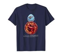 Game of Thrones Targaryen Stark Combined T-Shirt, Homme, Bleu Marine, 3XL