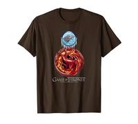 Game of Thrones Targaryen Stark Combined T-Shirt, Homme, Marron, XXL