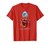 Game of Thrones Targaryen Stark Combined T-Shirt, Homme, Rouge, XL