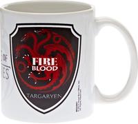 Game of Thrones - Tasse à café "Fire & Blood", "Targaryen" PM1989 (Taille unique) (Rouge/Noir/Blanc)