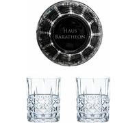 Game of Thrones Whiskygläser Set Haus Baratheon, Graviertes Whiskyglas, GoT, 2 Stück, Kristallglas, 345 ml