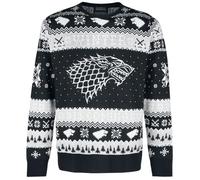 Game of Thrones Winter is Coming Homme Pull de Noël Gris L 100% Polyacrylique Regular/Coupe Standard