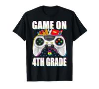 Game on 4th Grade Gamer Boys Kids Rentrée à l'école T-Shirt