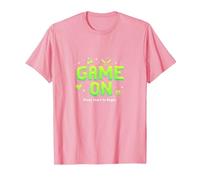 Game on Press Start Retro Pixel Gamer T-Shirt, Homme, Rose, 3XL