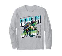 Game on Stay Strong Turtle Gamer Passe au Niveau supérieur Manche Longue