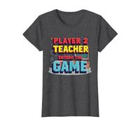 Game Over Back to School : Teacher Entered The Game T-Shirt, Femme, Chiné Foncé, XXL