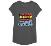 Game Over Back to School : Teacher Entered The Game T-Shirt, Fille, Asphalte, M
