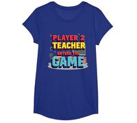 Game Over Back to School : Teacher Entered The Game T-Shirt, Fille, Bleu Royal, M