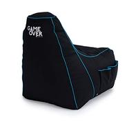 Game Over Chaise Pouf de Jeux Vidéos | Salle de Séjour Intérieure Fauteuil Gamer | Poches Latérales pour Les Manettes | Support de Casque | Conception Ergonomique (Lame de Liche)